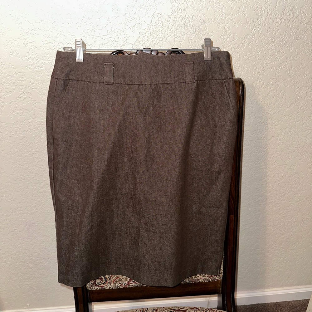 New York Clothing Co., Size 8, Brown A-Line Skirt